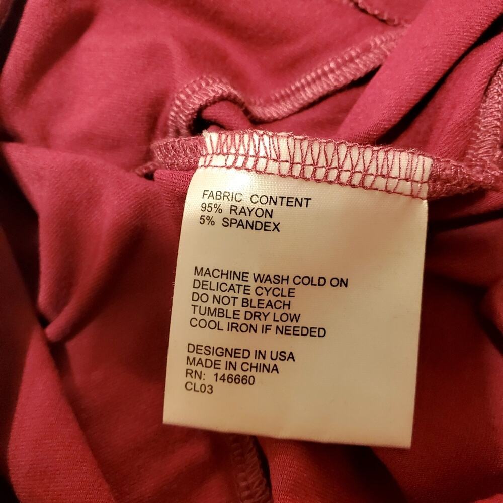 Size Medium POKKORI Maternity Lounge Pants Magenta Cropped - Picture 4 of 6